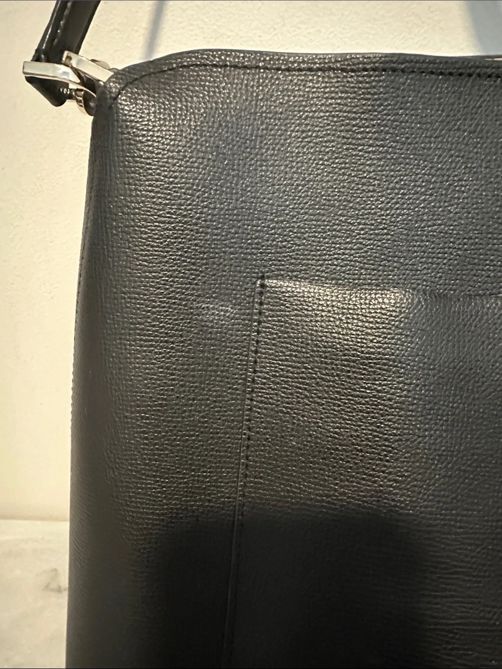 kate spade Darcy Black Leather Shoulder Bag with Gold Logo